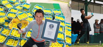 香港星級健身教練車志健 (Brian Cha) 于2013年2月18日，凌晨12時至中午12時的12個小時內(nèi)，連續(xù)將9,959個高爾夫球打到100碼外。成功刷新健力士世界紀(jì)錄，并為兩個慈善機構(gòu)籌得善款。